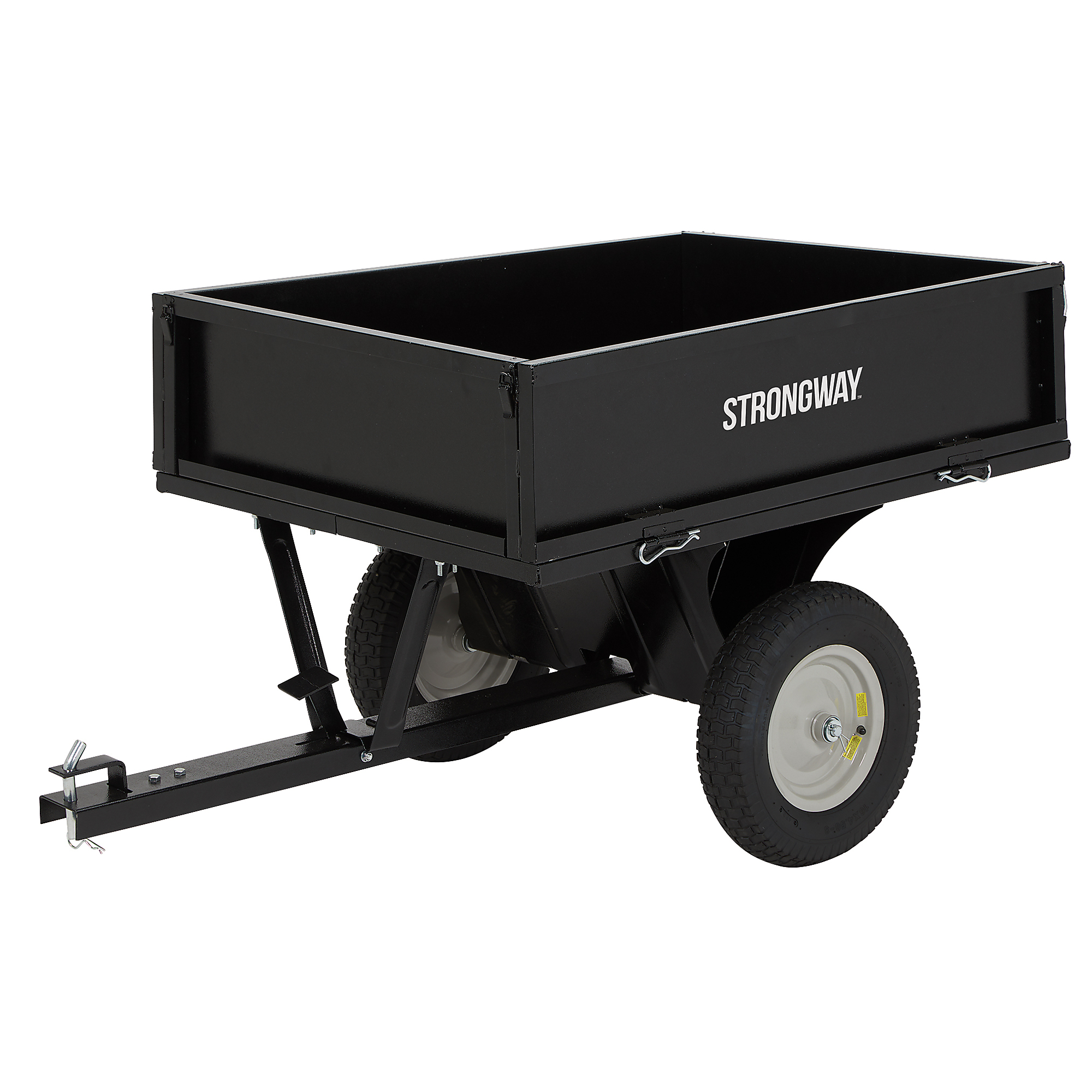 Strongway Steel ATV Trailer with Dump Bed, 500-Lb. Load Capacity, 40in. x 32in. Bed